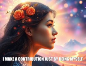 Psychic nov24 I make a contribution just by being myself.