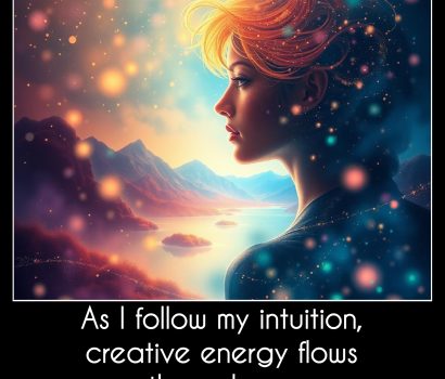 As I follow my intuition, creative energy flows through me.