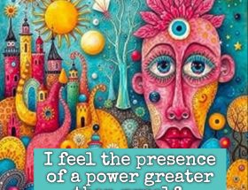 I feel the presence of a power greater than myself.