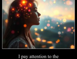 I pay attention to the thoughts I think.