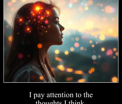 I pay attention to the thoughts I think.