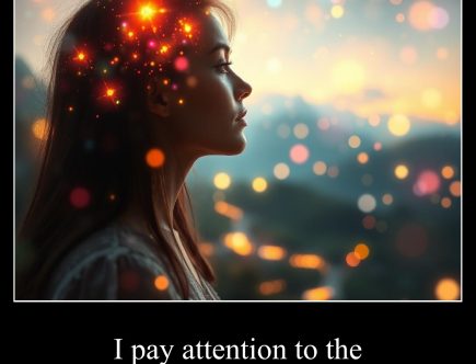 I pay attention to the thoughts I think.