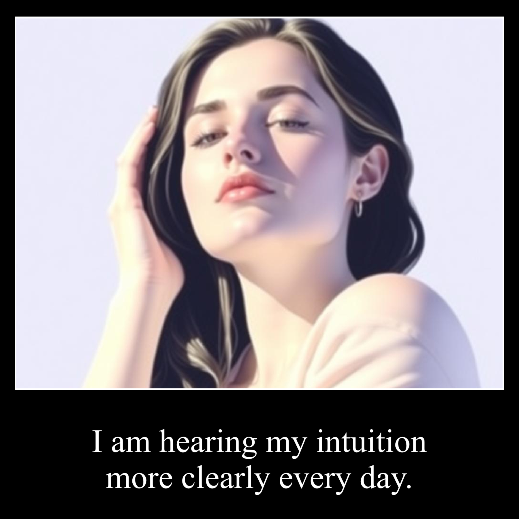 I am hearing my intuition more clearly every day.