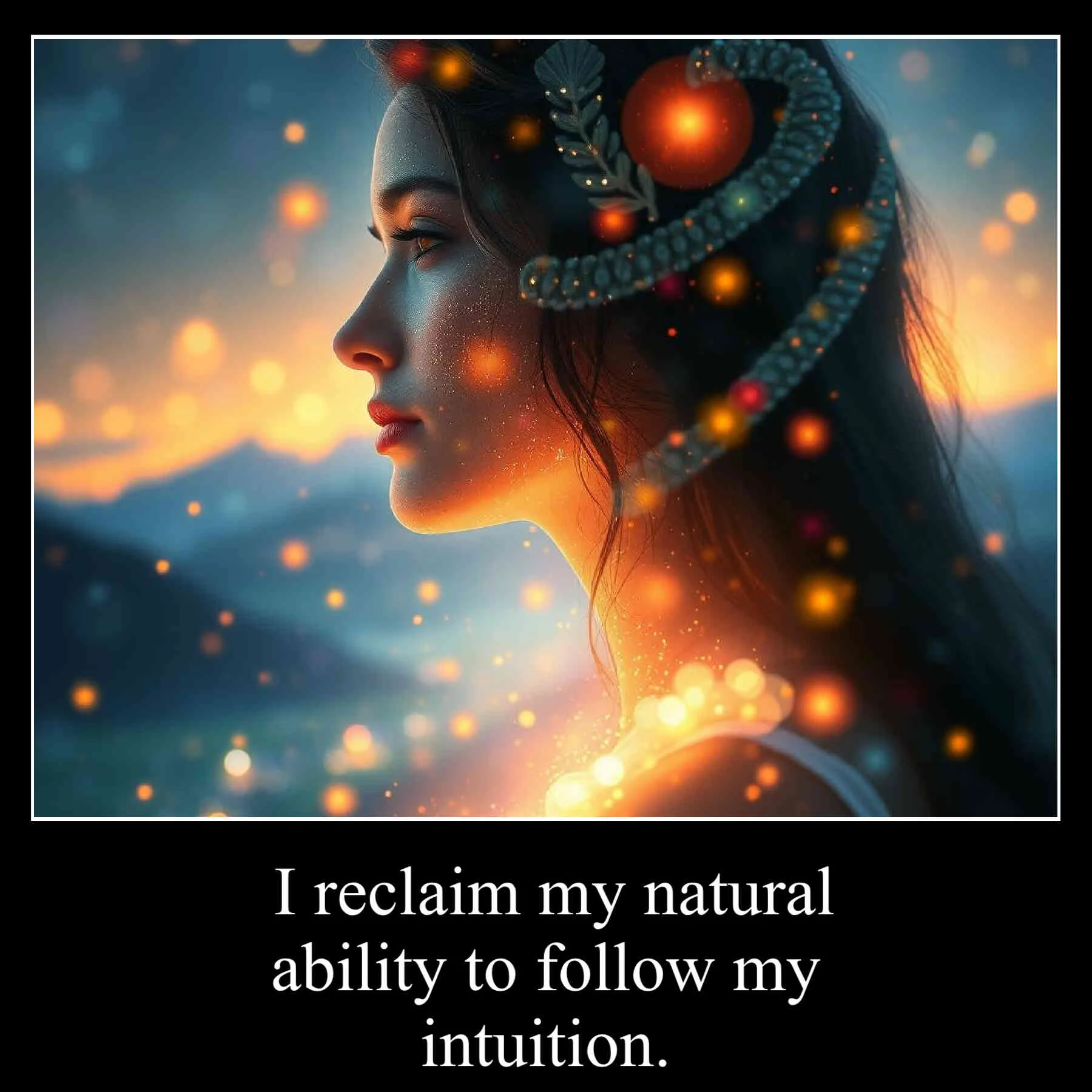 I reclaim my natural ability to follow my intuition.