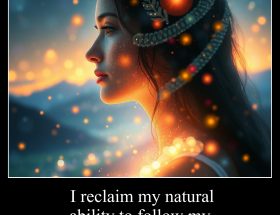 I reclaim my natural ability to follow my intuition.