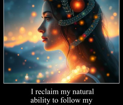 I reclaim my natural ability to follow my intuition.