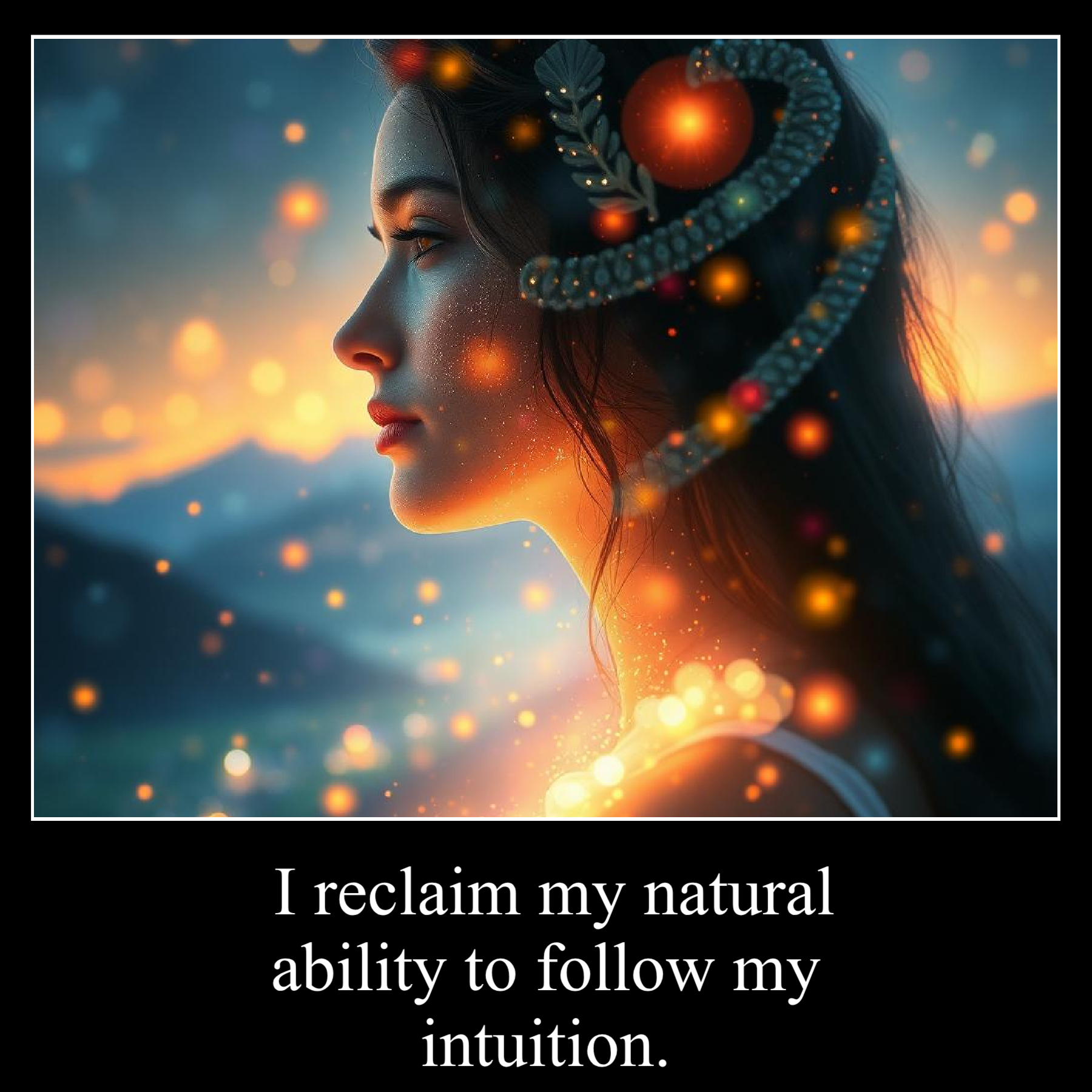 I reclaim my natural ability to follow my intuition.