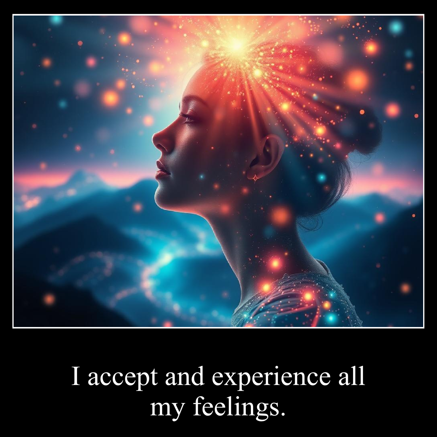 I accept and experience all my feelings.