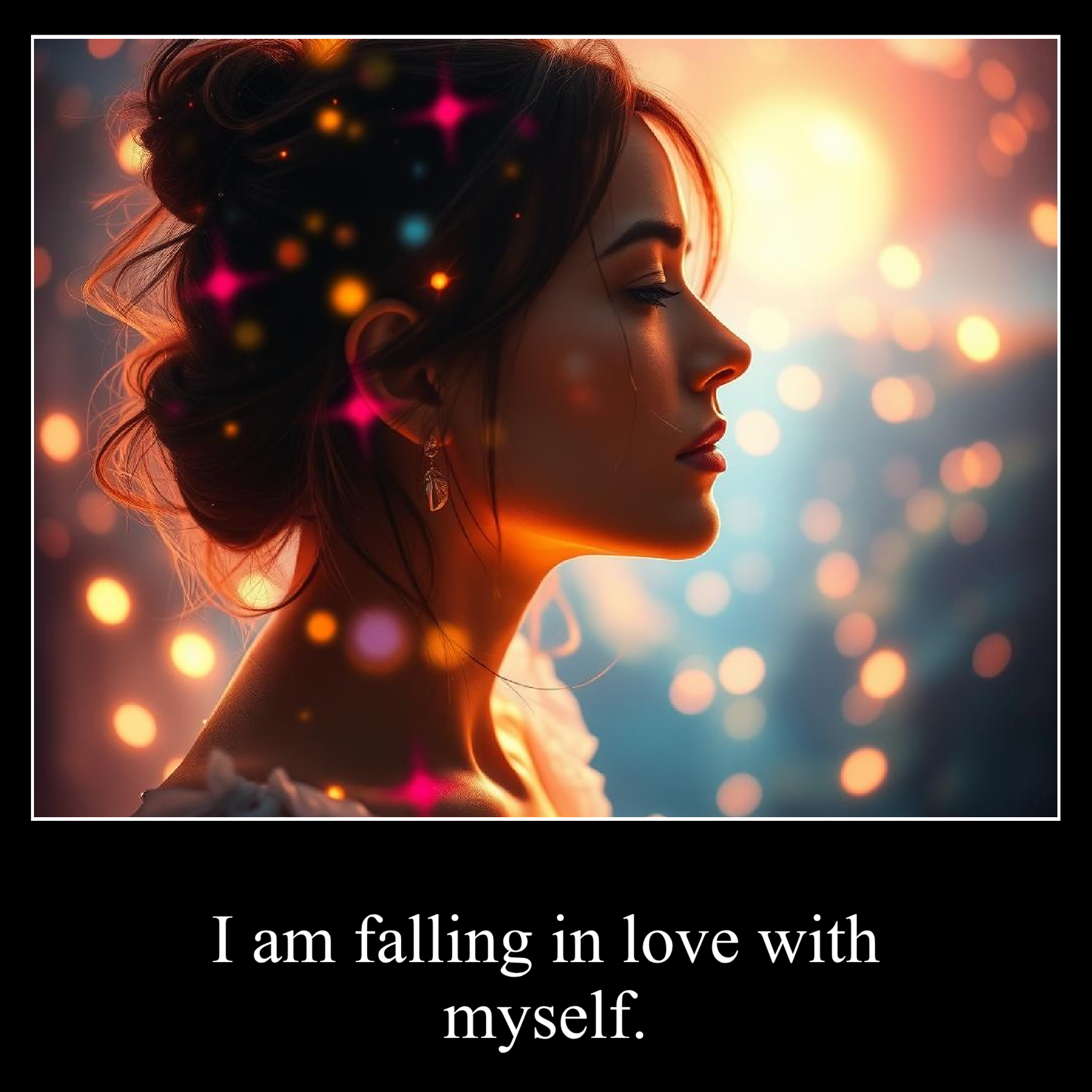 I am falling in love with myself.