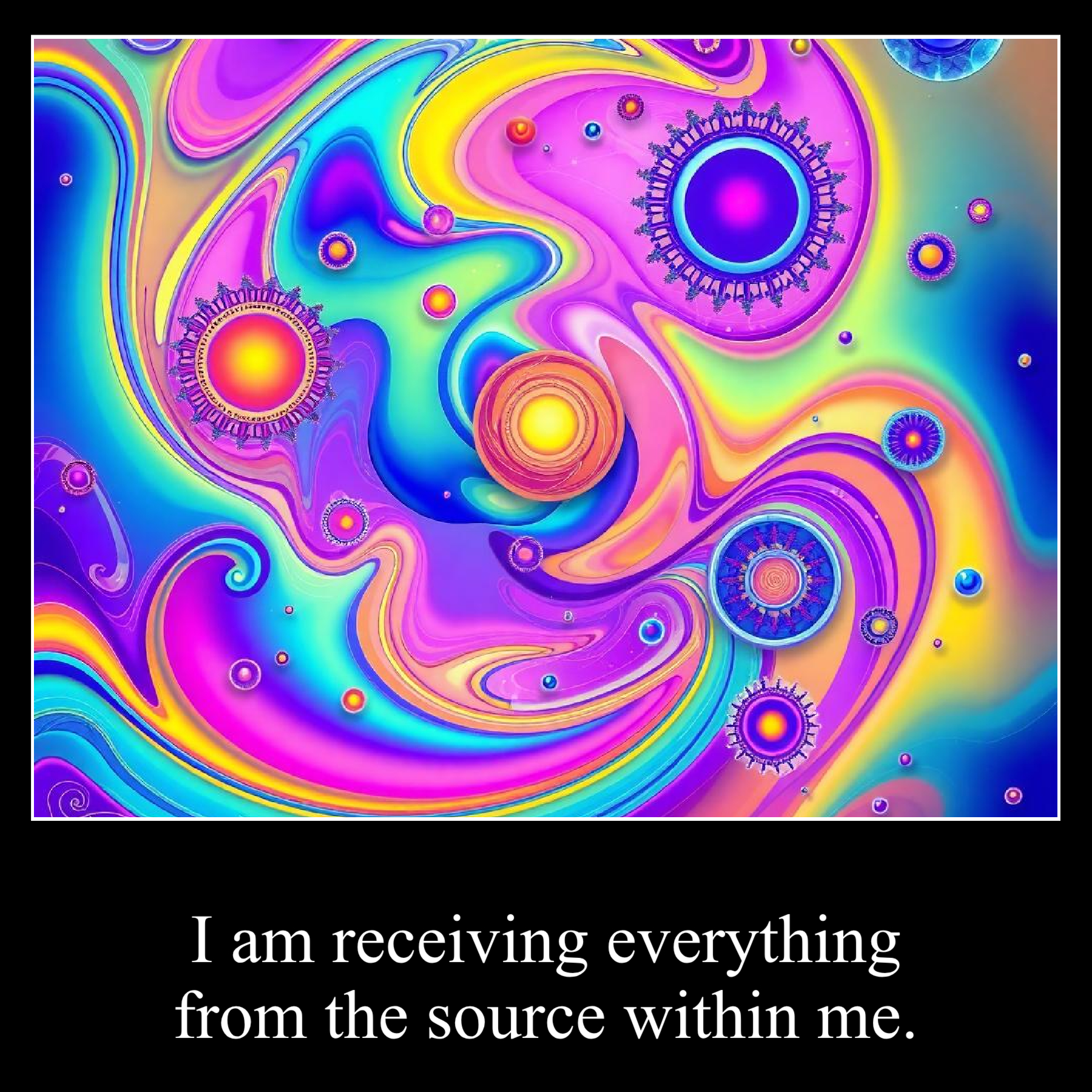 I am receiving everything from the source within me.