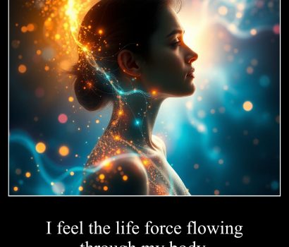 I feel the life force flowing through my body.