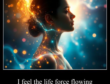 I feel the life force flowing through my body.