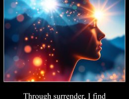 Through surrender, I find the light within me.