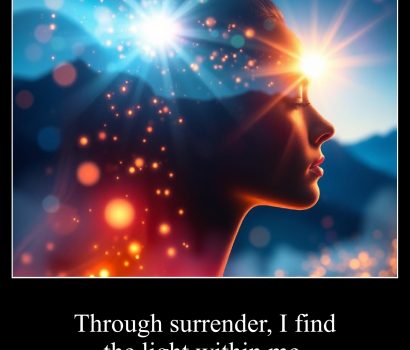 Through surrender, I find the light within me.
