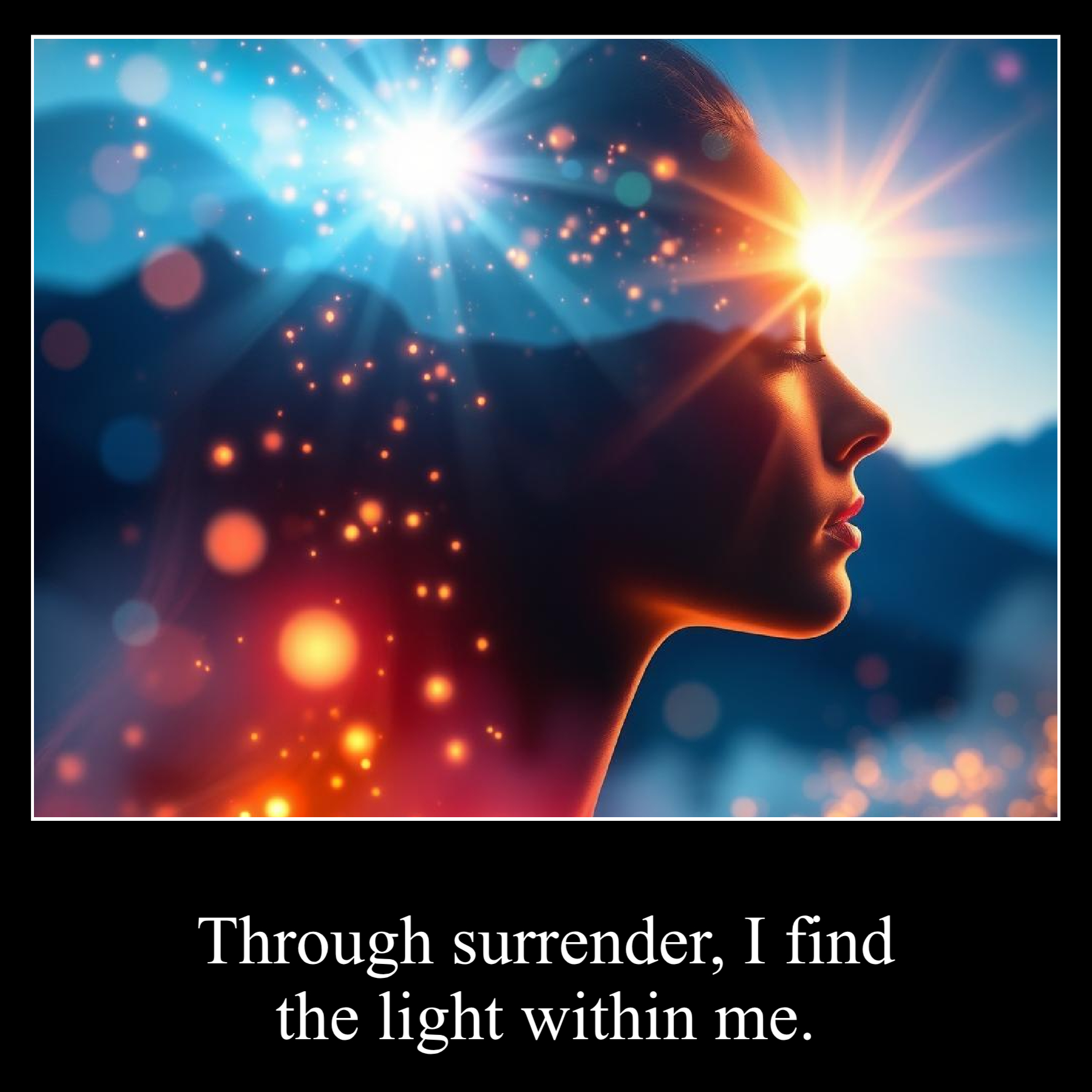 Through surrender, I find the light within me.