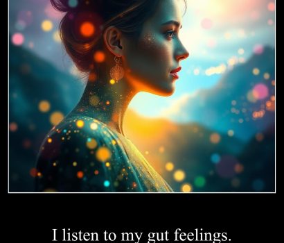 I listen to my gut feelings.