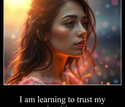 I am learning to trust my intuition.