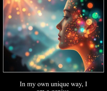 n my own unique way, I am a genius.