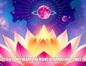 Psychic march 12 As I listen to my heart, the right affirmation comes to me. March 12. Lotus Flowers. Psychic Universe.