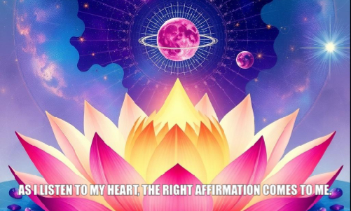 Psychic march 12 As I listen to my heart, the right affirmation comes to me. March 12. Lotus Flowers. Psychic Universe.
