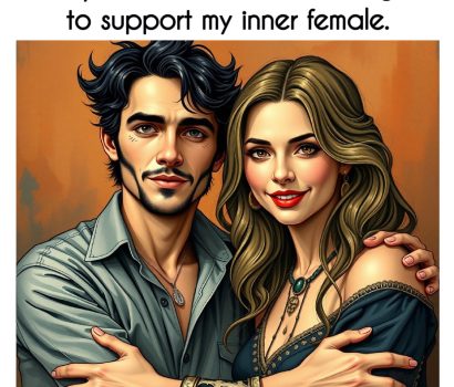 The true function of male energy is to provide absolute clarity, directness, and a passionate strength based on your intuitive feelings, coming through your female, tell you.