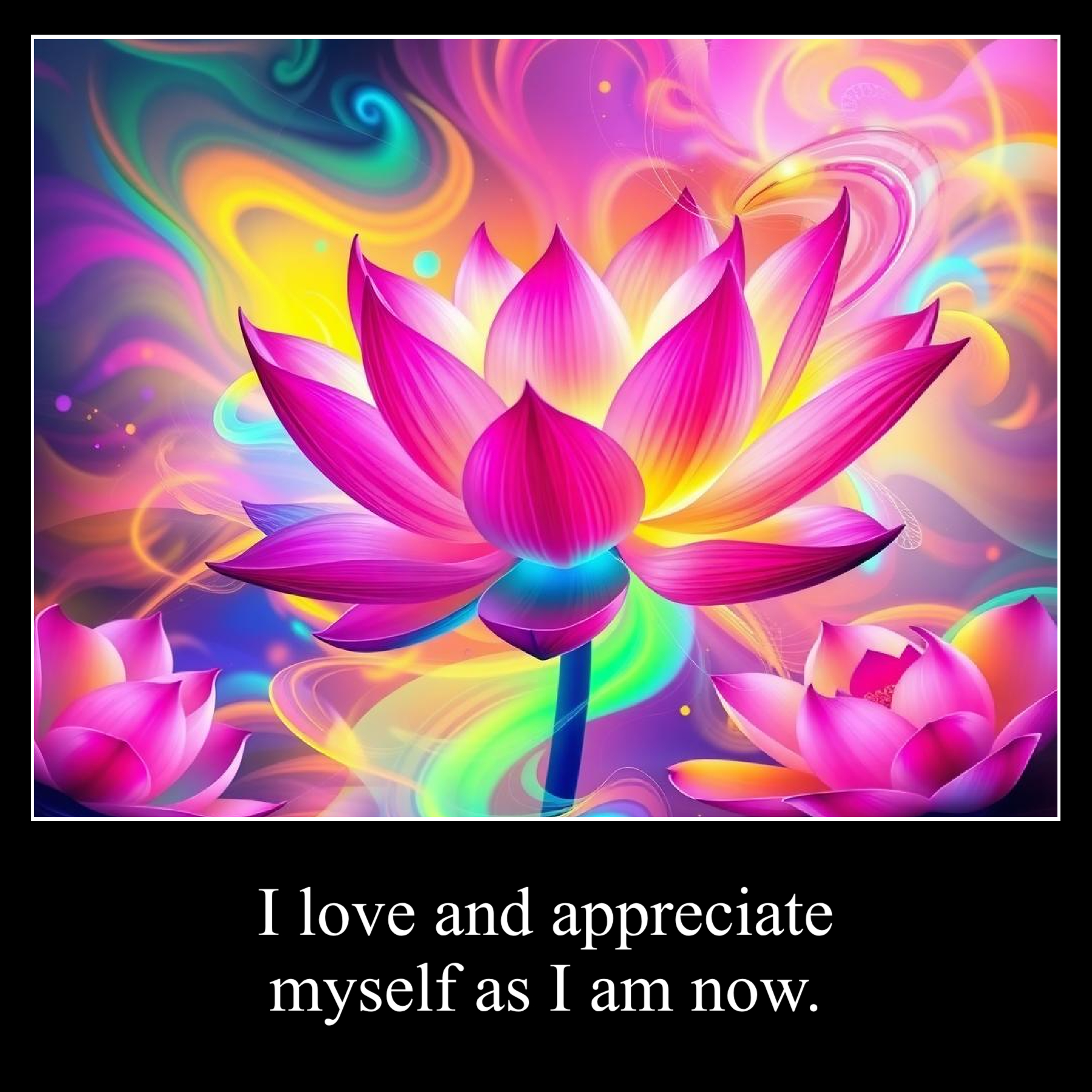 I love and appreciate myself as I am now.