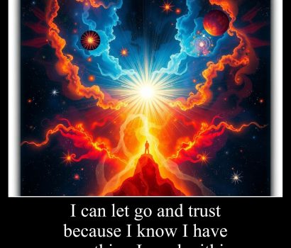 I can let go and trust because I know I have everything I need within.