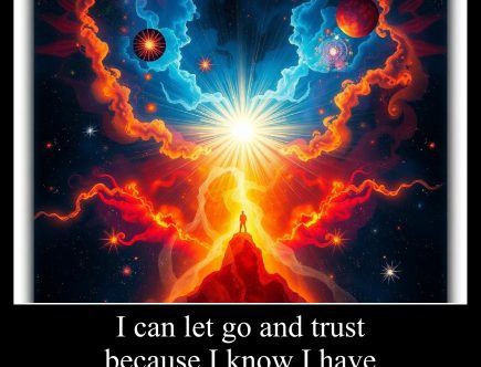I can let go and trust because I know I have everything I need within.