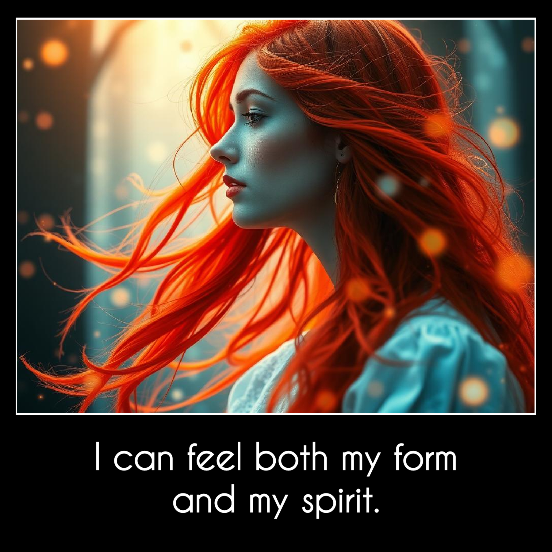 I can feel both my form and my spirit.