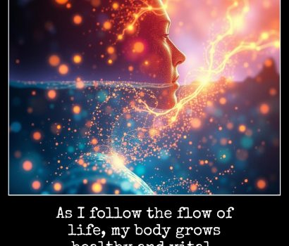As I follow the flow of life, my body grows healthy and vital.