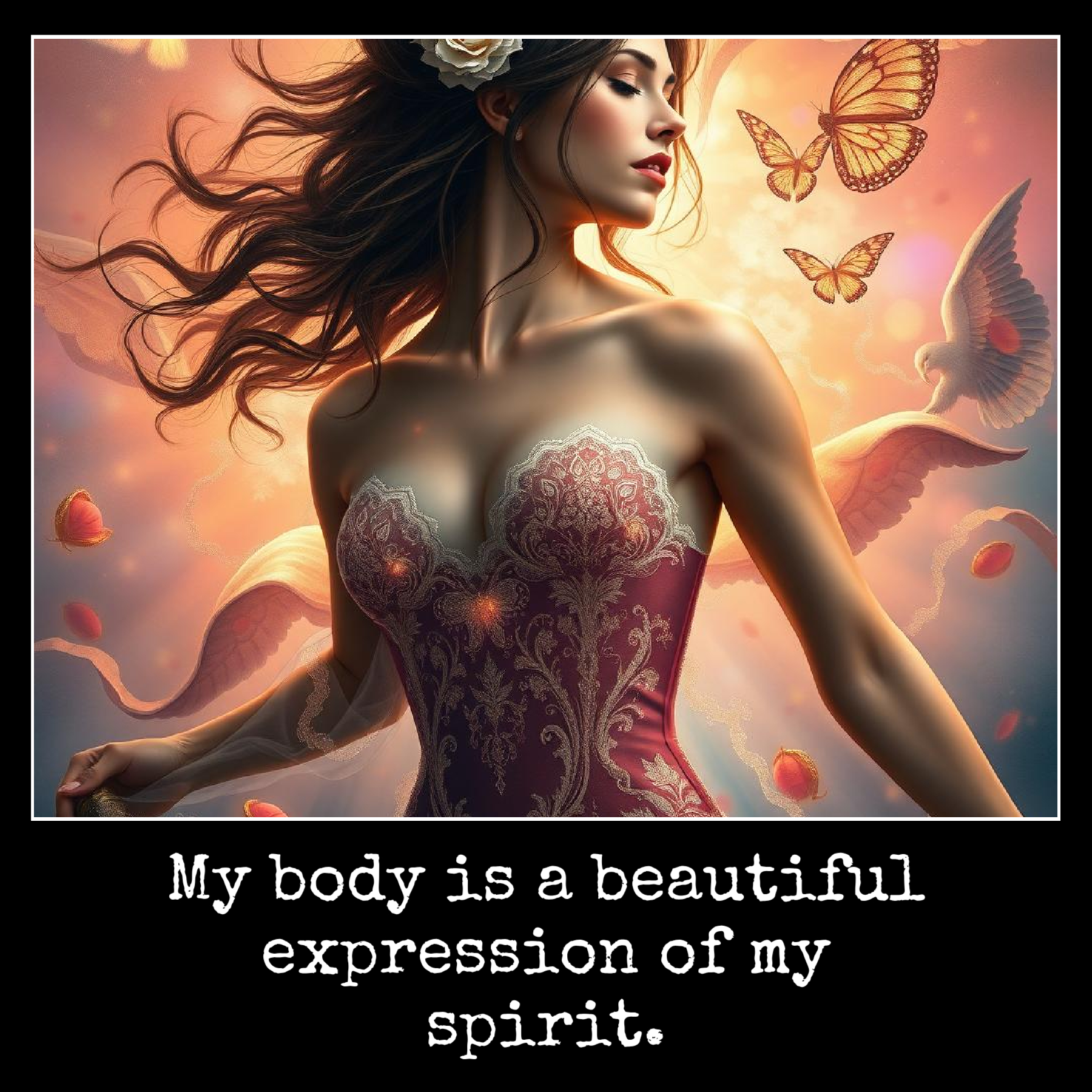My body is a beautiful expression of my spirit.