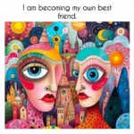 I am becoming my own best friend.