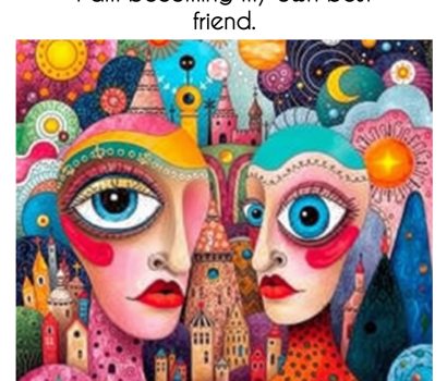 I am becoming my own best friend.