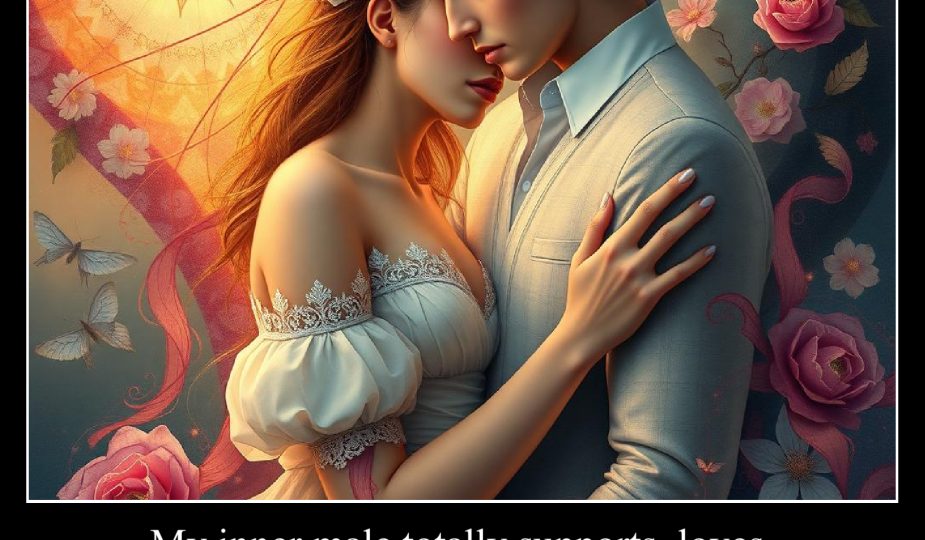 My inner male totally supports, loves, and expresses my female intuition.