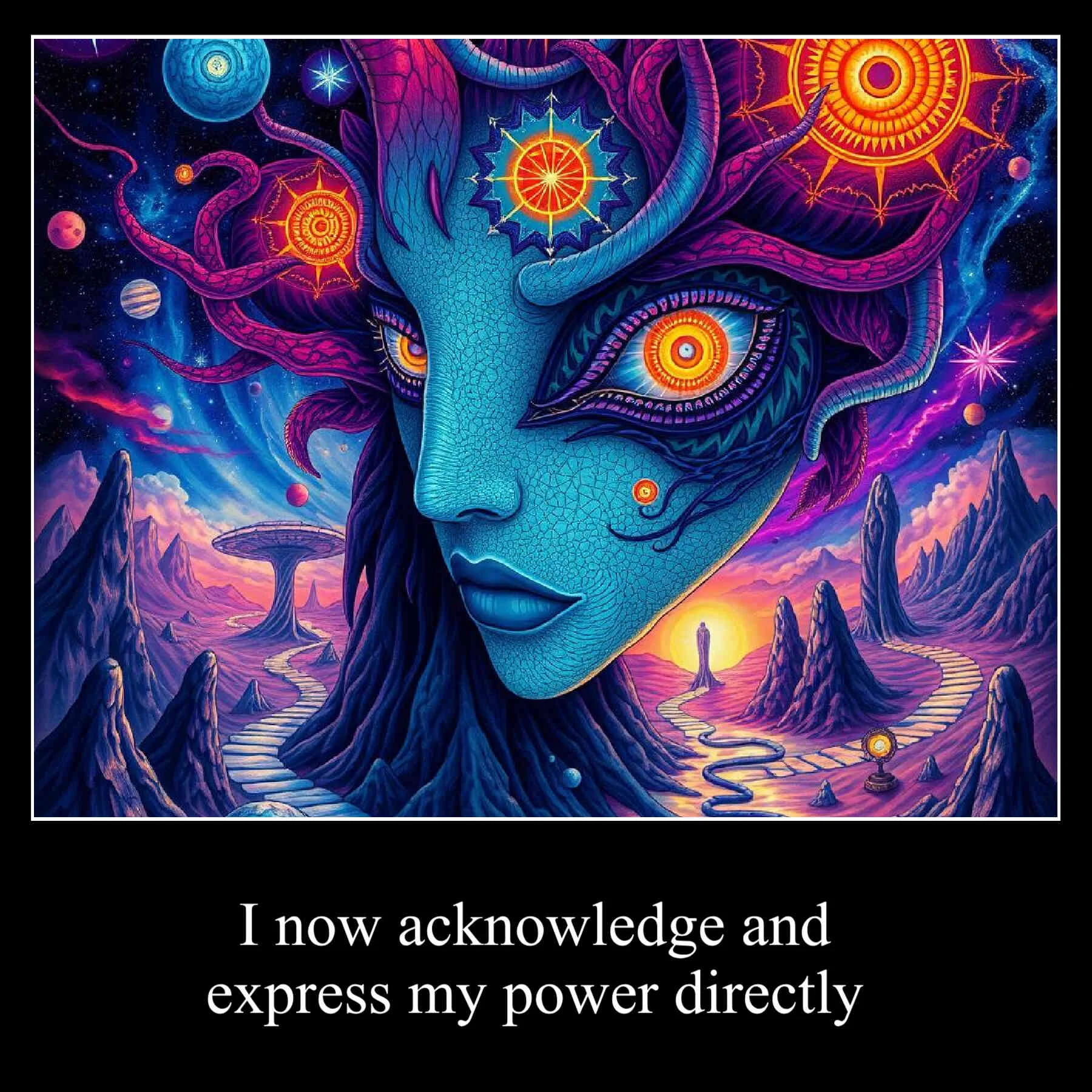 I now acknowledge and express my power directly.