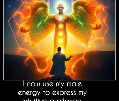 I now use my male energy to express my intuitive guidance.