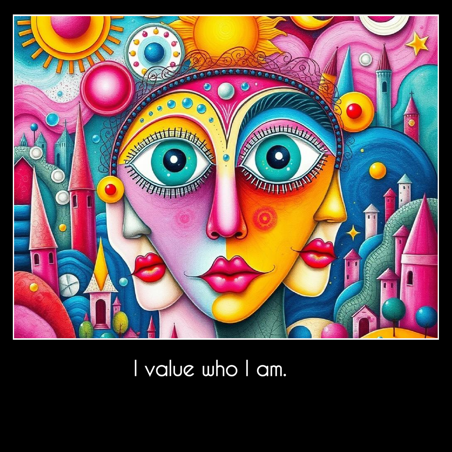 Psychic affirmation for today: I value who I am.