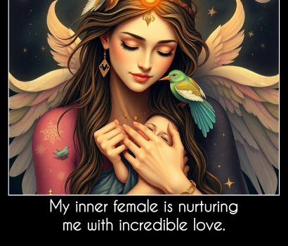 My inner female is nurturing me with incredible love. 