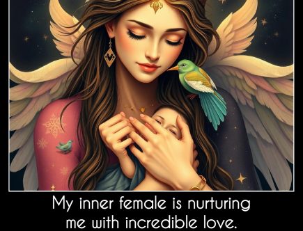 My inner female is nurturing me with incredible love. 