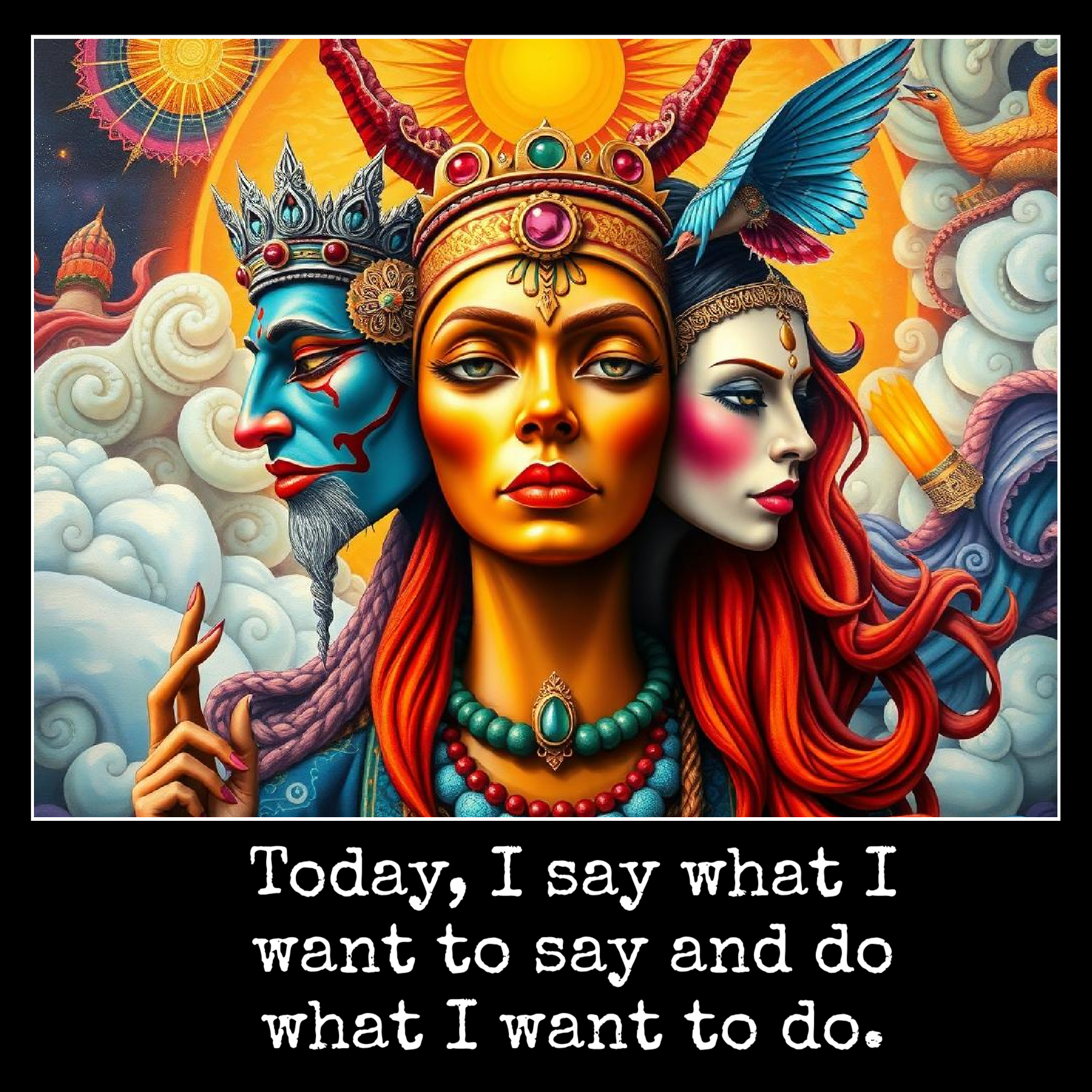 Psychic May 17 Today, I say what I want to say and do what I want to do.