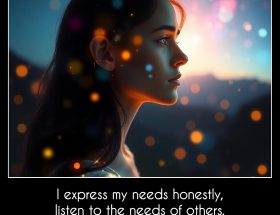 I express my needs honestly, listen to the needs of others, and look for the deepest truth.