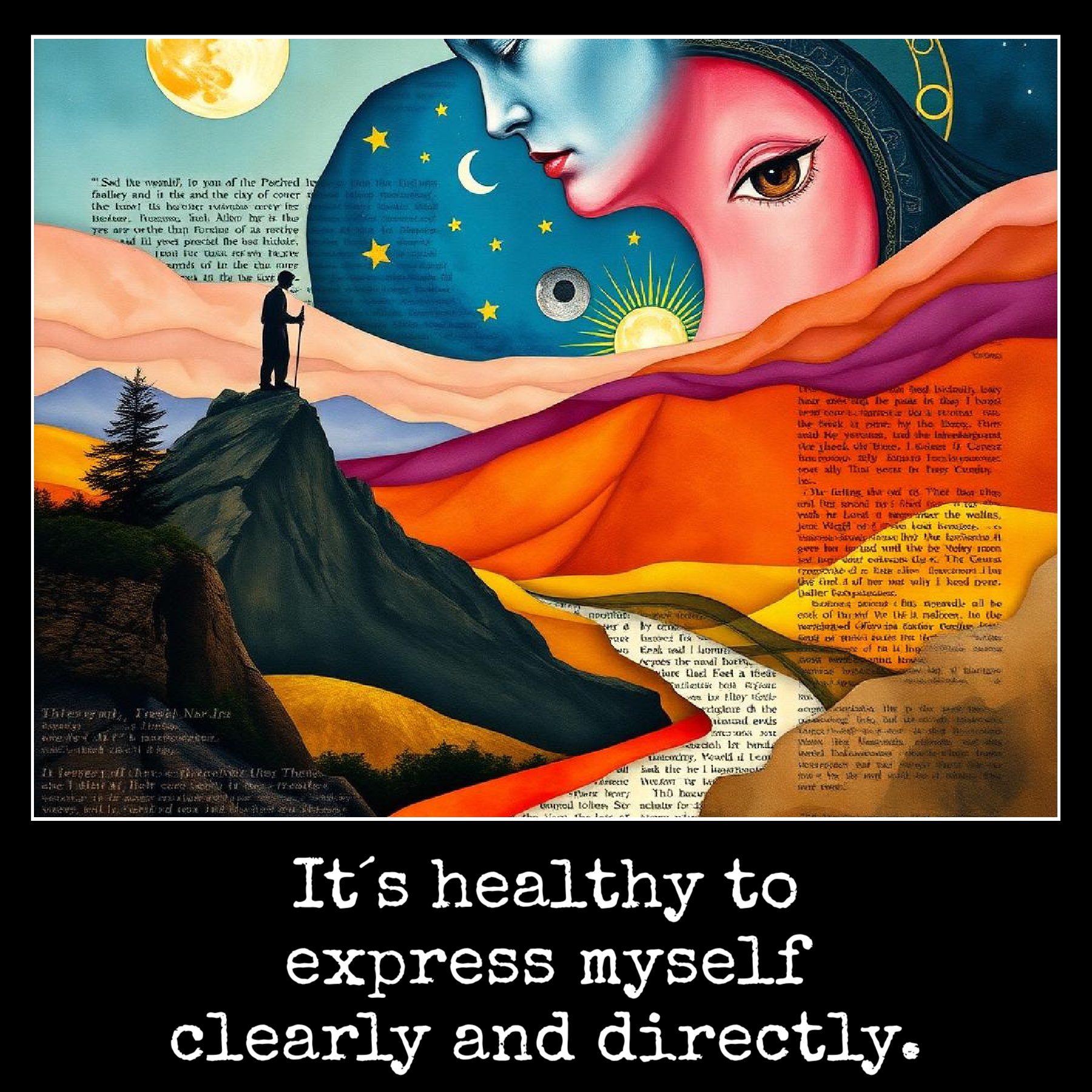 It´s healthy to express myself clearly and directly.