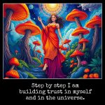 Step by step I am building trust in myself and in the universe.
