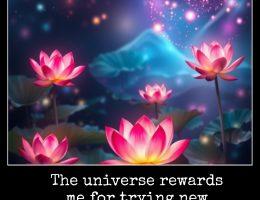 May 26 The universe rewards me for trying new things.