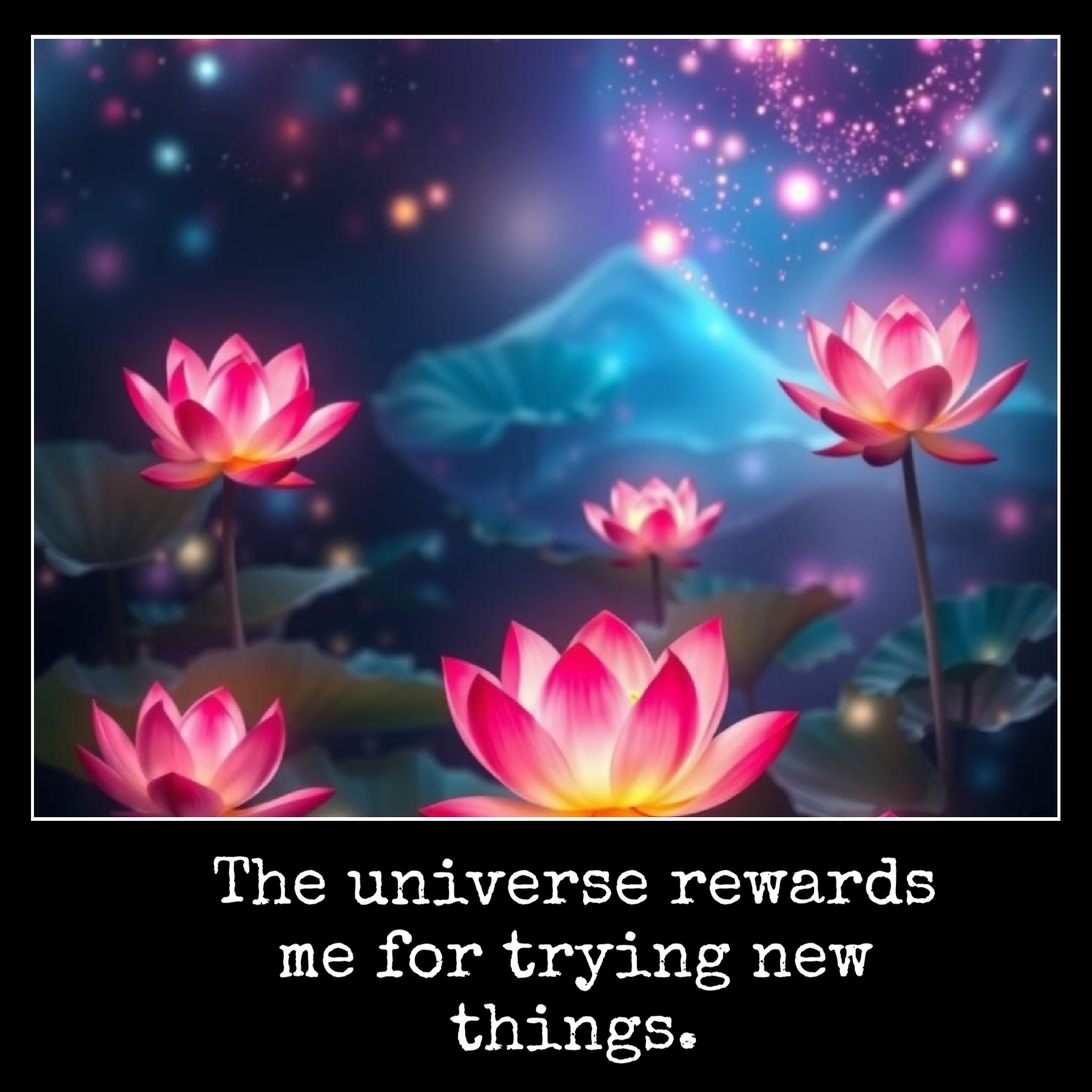 May 26 The universe rewards me for trying new things.