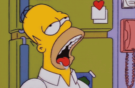 salivating homer simpson gif